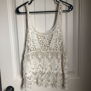 Lace See Through Crop Top